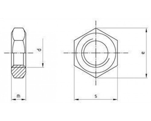 М20 SW30 A4 Гайка нержавеющая шестигранная низкая