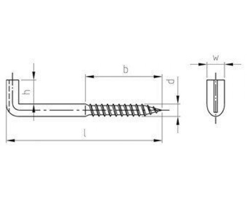 Art. 9084 A2 5,2X50 Шуруп Г-образный (костыли)