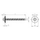 Art. 9098 A2 BZ 8,0X25 Саморез фасадный с тупым концом, шестигранной головой и EPDM-шайбой 22 мм