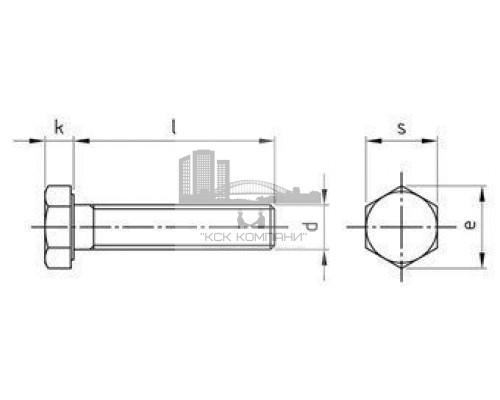 M27X130 DIN 933 A4 Болт нержавеющий с шестигранной головкой, полная резьба