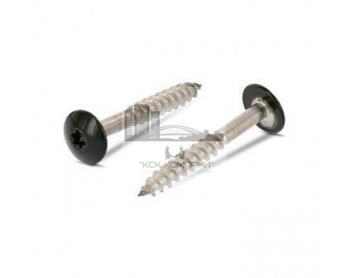 Art. 9086 A2 4,8X32 TX20 - RAL 6009 Саморез с расширенной низкой полукруглой головкой, неполной резьбой и звездообразным шлицем TX