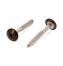 Art. 9086 A2 4,8X32 TX20 - RAL 8014 Саморез с расширенной низкой полукруглой головкой, неполной резьбой и звездообразным шлицем TX