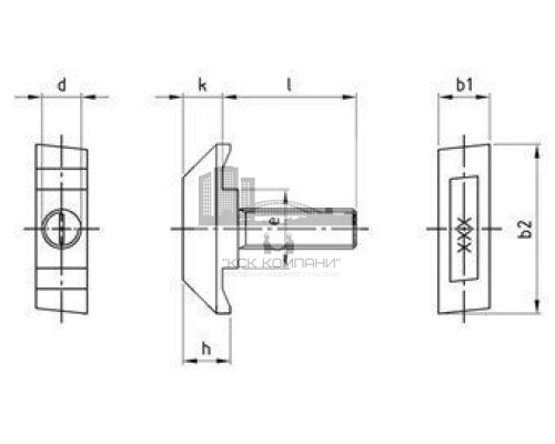 M 12X45 Art. 9094 A4 Болт нержавеющий для профиля с Т-образной головкой