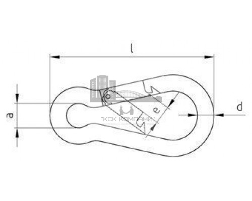 Art. 9075 A4 12X140 Карабин пружинный нержавеющий  купить в Москве