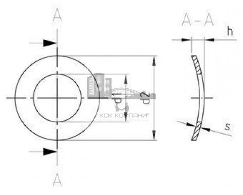DIN 137 AISI 301 A 10 Шайбы типа А пружинные изогнутые