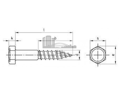 DIN 571 A4 7X130 Шуруп по дереву с шестигранной головой нержавеющий (глухарь)  купить в Москве