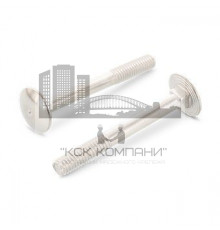 M10X220 DIN 603 A4 Болт нержавеющий с квадратным подголовком с неполной резьбой и полукруглой головкой