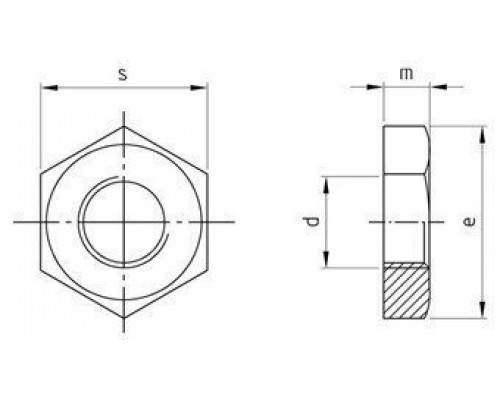 DIN 431 A2 BG 5/8" SW32  Гайка нержавеющая трубная согласно DIN ISO 228 с резьбой