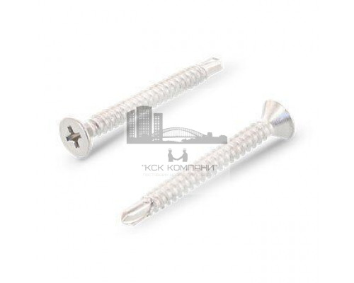 DIN 7504 A2 O 3,9X45 H Саморез самонарезающий сверлоконечный с потайной головой и крестообразным шлицем PH (Phillips), форма "О" нержавеющий