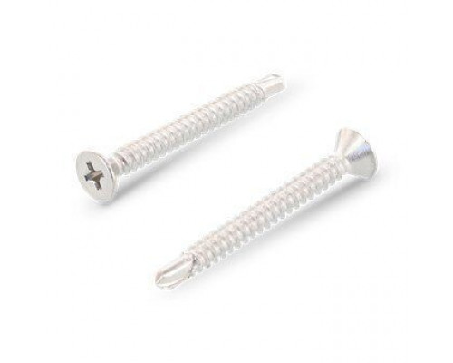 DIN 7504 A2 O 2,9X19 H Саморез самонарезающий сверлоконечный с потайной головой и крестообразным шлицем PH (Phillips), форма О нержавеющий  купить в Москве