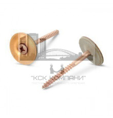 Art. 9069 A2-Cu 4,5X25 Z Шуруп по дереву с полупотайной головой с закрепленной EPDM-шайбой (25 мм), шлиц PZ