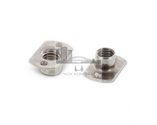 Art. 9060 A2 M 4 d 17 / h 6 Гайка нержавеющая с плоским фланцем форма B, приварная с двумя точками сварки