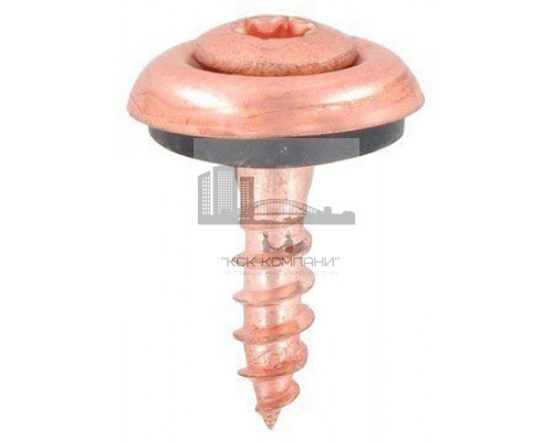 Art. 9167 A2-Cu 4,5X60 Z Шуруп по дереву с полупотайной головой с незакрепленной EPDM-шайбой (15 мм), шлиц PZ  купить в Москве