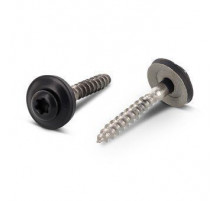 Art. 9087 A2 4,5X120 TX20 - RAL 7016 Шуруп c полупотайной головой и двухсоставной шайбой, звездообразный шлиц TX (TORX), с фиксированной EPDM прокладкой, нержаве