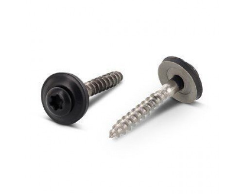 Art. 9087 A2 4,5X120 TX20 - RAL 7016 Шуруп c полупотайной головой и двухсоставной шайбой, звездообразный шлиц TX (TORX), с фиксированной EPDM прокладкой, нержаве  купить в Москве