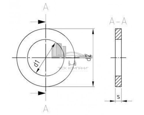 DIN 1440 A4 12 Шайба плоская для пальцев (осей)