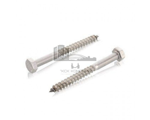 DIN 571 A4 16X80 Шуруп по дереву с шестигранной головой нержавеющий (глухарь)