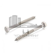 DIN 571 A2 5X45 Шуруп по дереву с шестигранной головой нержавеющий (глухарь)