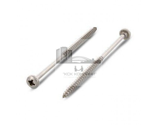 Art. 9048 A2 6,0X160/70 Z Саморез универсальный с полукруглой головой и шлицем PZ нержавеющий