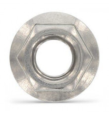 DIN 6923 М12 SW18 A4 Гайка нержавеющая, шестигранная, фланцевая без зазубрин