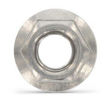 DIN 6923 М10 SW15 A4 Гайка нержавеющая, шестигранная, фланцевая без зазубрин