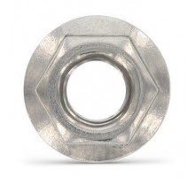 DIN 6923 М10 SW15 A4 Гайка нержавеющая, шестигранная, фланцевая без зазубрин
