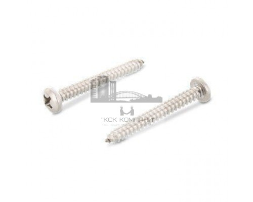 DIN 7981 A2 C 5,5X70 H Винт самонарезающий с полукруглой головой с крестообразным шлицем PH (Phillips) нержавеющий, форма С - острый конец