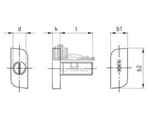M 12X65 Art. 9096 A4 Болт нержавеющий для профиля 38/17 с Т-образной головкой