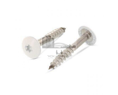 Art. 9086 A2 4,8X38 TX20 - RAL 9010 Саморез с расширенной низкой полукруглой головкой, неполной резьбой и звездообразным шлицем TX