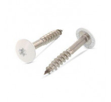 Art. 9086 A2 4,8X38 TX20 - RAL 9010 Саморез с расширенной низкой полукруглой головкой, неполной резьбой и звездообразным шлицем TX