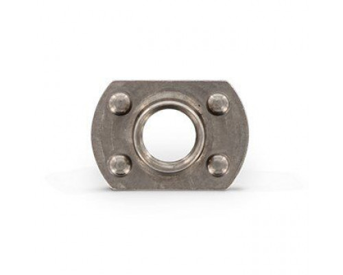 Art. 9060 A2 M 6 d 22 / h 8,5 Гайка нержавеющая с плоским фланцем форма B, приварная с 4 точками сварки