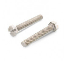 M6X14 SZ DIN 933 A4 Болт нержавеющий с прямым шлицем SL шестигранной головкой, полная резьба