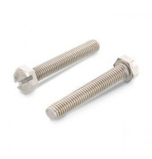 M8X50 SZ DIN 933 A4 Болт нержавеющий с прямым шлицем SL шестигранной головкой, полная резьба