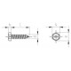 DIN 7976 A2 C 4,2X16 SZ Саморез острые с шестигранной головкой и шлицем SL