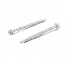 DIN 7504 A4 K 6,3X19 Саморез самонарезающий сверлоконечный с шестигранной головой с фланцем, форма "К" нержавеющий