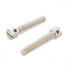 DIN 404 AISI 303 M 5X12 Винт с цилиндрической головой с радиальными отверстиями и прямым шлицем нержавеющий