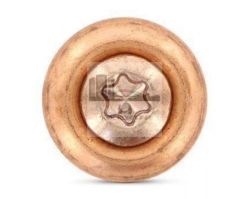 Art. 9287 A2-Cu 5,0X220 TX25 Шуруп по дереву с полупотайной головой с двухсоставной EPDM-шайбой (15 мм), шлиц TX  купить в Москве