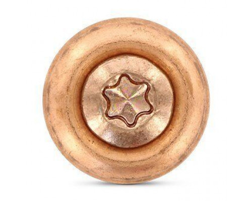 Art. 9287 A2-Cu 4,5X25 TX25 Шуруп по дереву с полупотайной головой с двухсоставной EPDM-шайбой (15 мм), шлиц TX