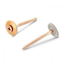 Art. 9068 A2-Cu 4,5X50 Z Шуруп по дереву с полупотайной головой с закрепленной EPDM-шайбой (20 мм), шлиц PZ