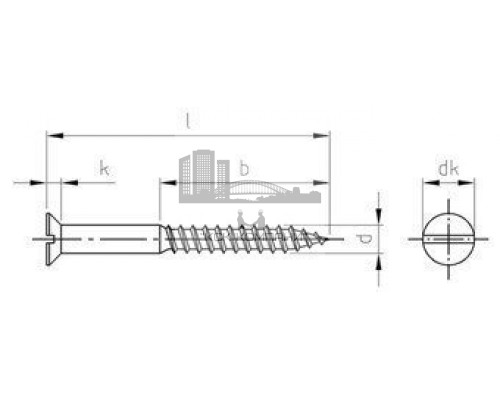 DIN 97 A4 3,0X12 Шуруп нержавеющий с потайной головой по дереву  купить в Москве