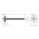 Art. 9098 A2 BZ 6,3X130 Саморез фасадный с тупым концом, шестигранной головой и EPDM-шайбой 22 мм