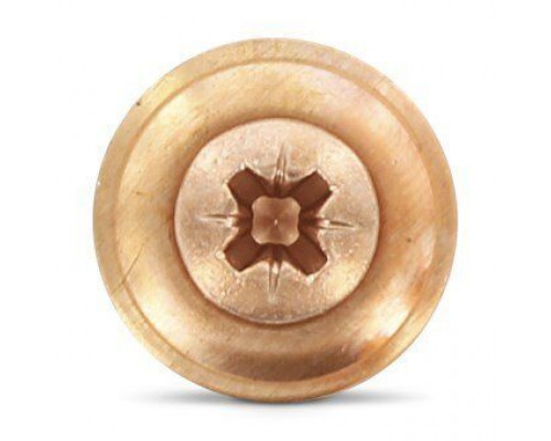 Art. 9067 A2-Cu 4,5X20 Z Шуруп по дереву с полупотайной головой с закрепленной EPDM-шайбой (15 мм), шлиц PZ