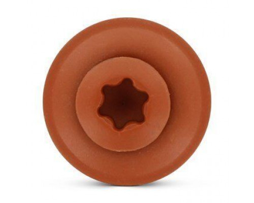 Art. 9087 A2 4,5X25 TX20 - RAL 8004 Шуруп c полупотайной головой и двухсоставной шайбой, звездообразный шлиц TX (TORX), с фиксированной EPDM прокладкой, нержавею