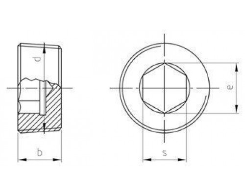 DIN 906 A4 M 24X1,5 согласно DIN 158 Пробка резьбовая с конической метрической резьбой нержавеющая с шестигранным углублением под ключ DIN 906 A4 M 24X1,5 согласно DIN 158 Пробка резьбовая с конической метрической резьбой нержавеющая с шестигранным углублением под ключ