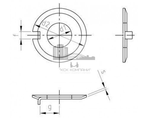 DIN 432 A2 28,0 Шайбы с наружным выступом стопорные
