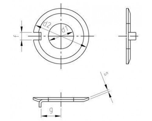 DIN 432 A2 8,4 Шайбы с наружным выступом стопорные