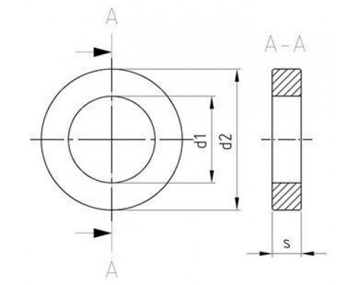 DIN 7989-1 A2 C 22 Шайба усиленная плоская класс точности C