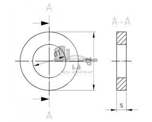 DIN 7349 A4 21,0 Шайбы плоские для пружинных штифтов по DIN 1504