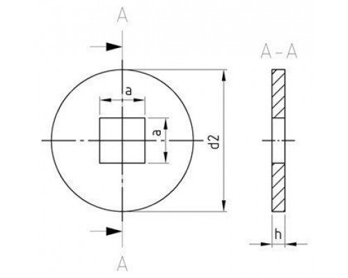 DIN 440 A4 V 14,0 Шайба тип V увеличенная для деревянных конструкций плоская