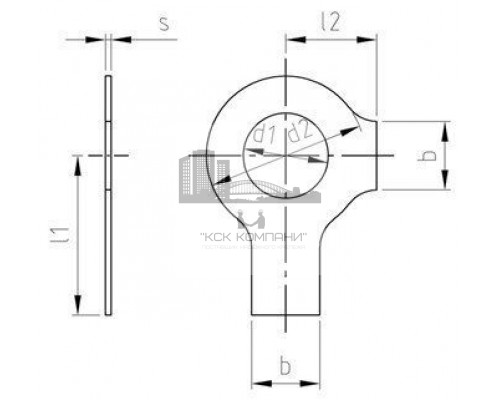 DIN 463 A4 15,0 Шайба с двумя лапками стопорная